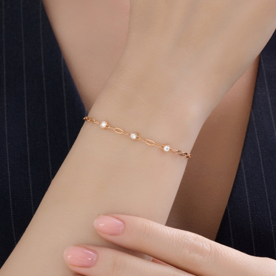 Браслет из золота плетения "Московский бит"