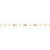 Браслет из золота с фианитами