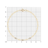 Браслет из золота с фианитами