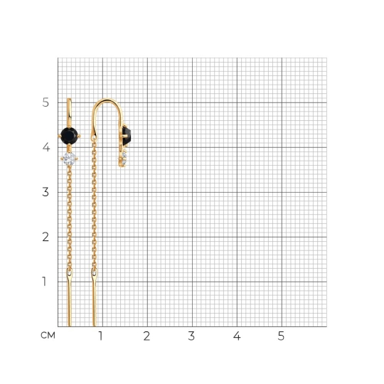 Серьги из золота с топазами London