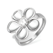 Кольцо из серебра с фианитом