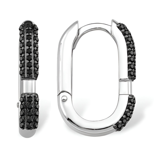 Серьги из серебра с фианитами