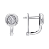 Серьги из серебра с фианитами