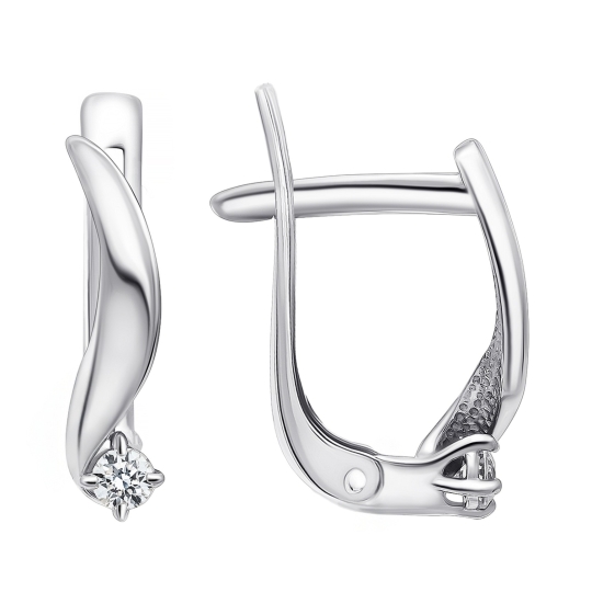 Серьги-пусеты из серебра с агатами