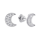 Серьги из серебра с фианитами