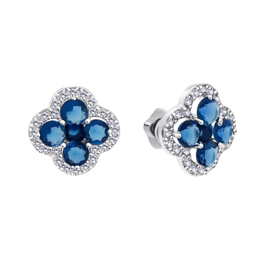 Серьги-конго из серебра