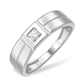 Кольцо из серебра с фианитом