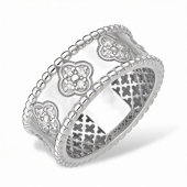 Кольцо из серебра с фианитами