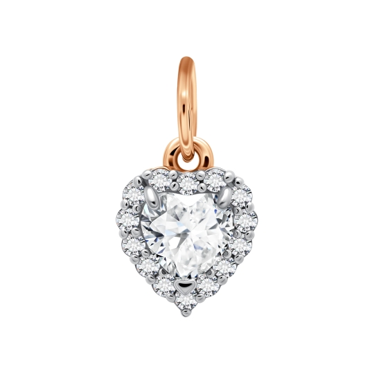 Подвеска из серебра с фианитами