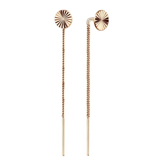 Серьги из золота с ситаллами изумруд