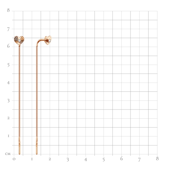 Серьги из белого золота с бриллиантами
