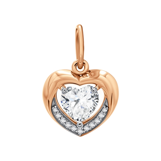 Подвеска из серебра с фианитами