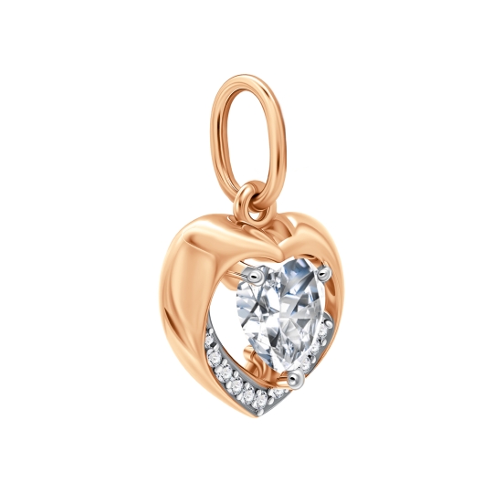 Подвеска из серебра с фианитами