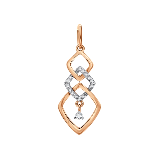 Подвеска из серебра с фианитами