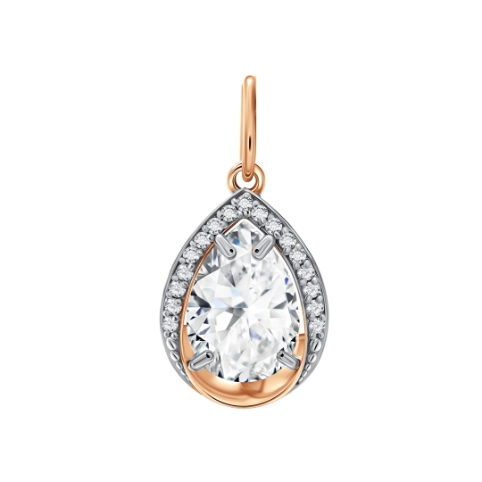 Подвеска из серебра с фианитами