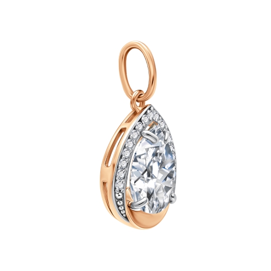 Подвеска из серебра с фианитами