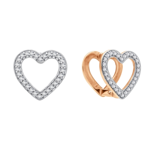 Серьги из серебра с фианитами