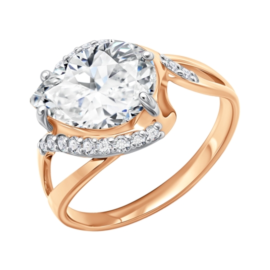 Кольцо из серебра с бриллиантами