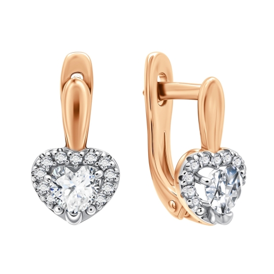 Подвеска из серебра с позолотой и фианитами