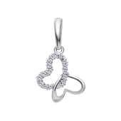 Подвеска из серебра с фианитами