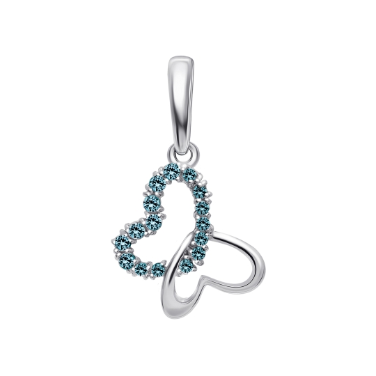 Подвеска из серебра с фианитами