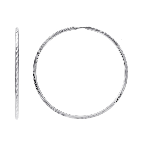 Серьги из серебра с ювелирными кристаллами