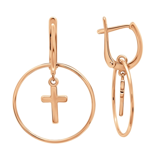 Серьги из серебра с фианитами