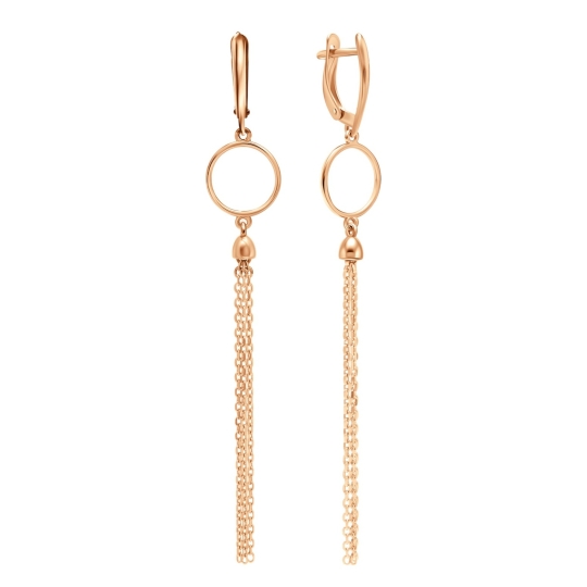 Одиночная серьга из серебра 