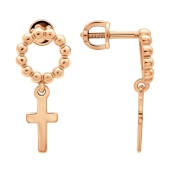 Серьги из серебра с позолотой