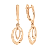 Серьги из серебра с позолотой