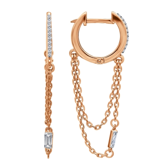 Серьги из серебра с бриллиантами