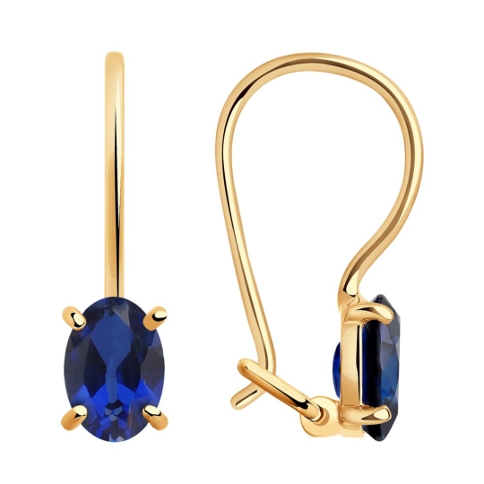 Серьги из золота с агатами