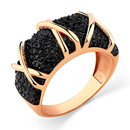 Кольцо из золота с фианитами 