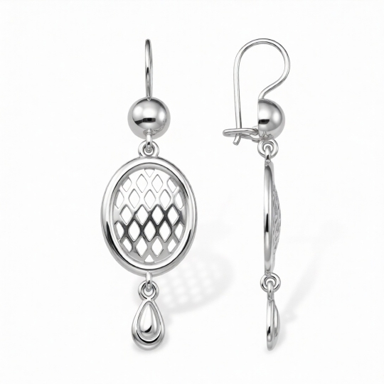 Серьги из серебра с ситаллами