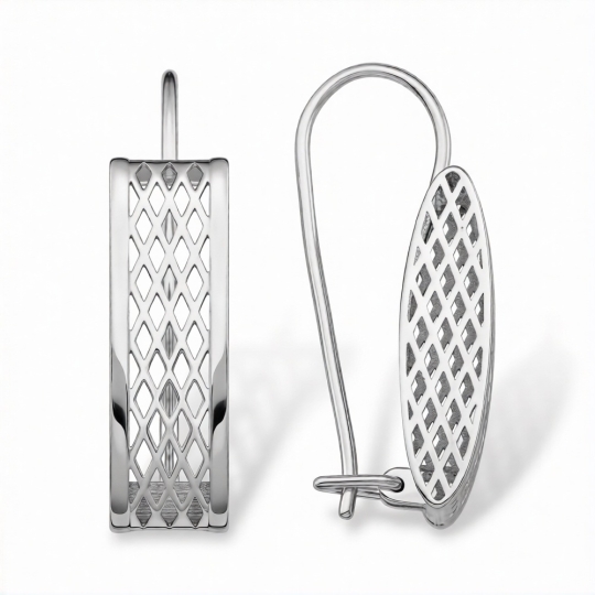 Серьги из серебра с корундами