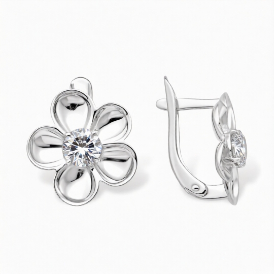 Серьги из серебра с ониксами