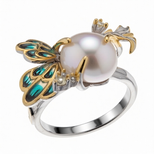 Кольцо из серебра с гранатом и фианитами