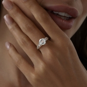 Кольцо из серебра с горным хрусталем