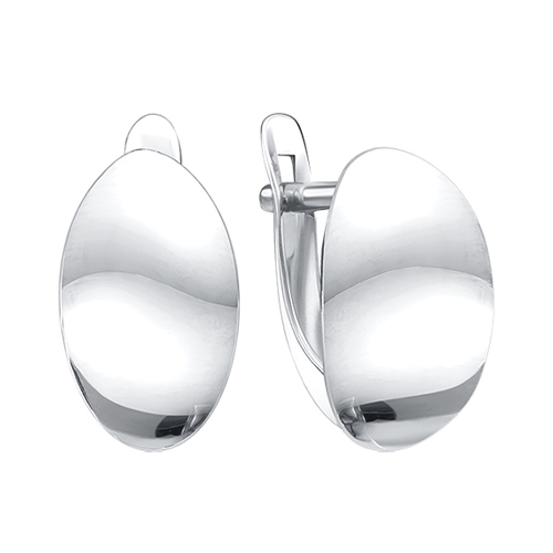 Серьги из серебра с фианитом