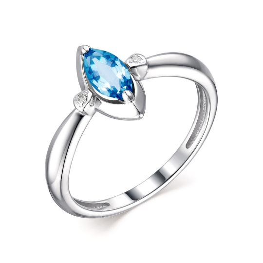 Кольцо из серебра с топазами Swiss