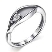 Кольцо из серебра с бриллиантом