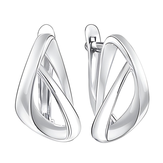 Серьги из серебра с позолотой