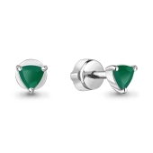 Серьги из серебра с агатами