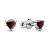 Серьги из серебра с гранатами