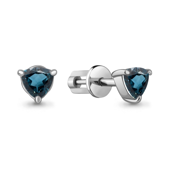 Серьги из серебра с цитринами