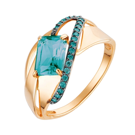 Кольцо из золота со Swarovski Zirconia