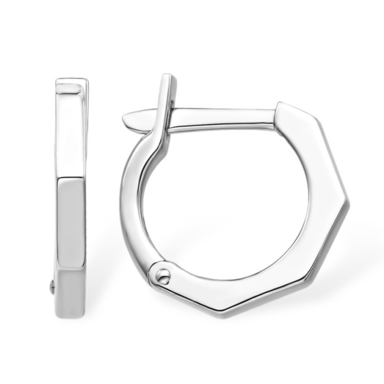 Серьги из серебра с цитринами и фианитами