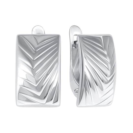 Серьги из серебра с фианитами