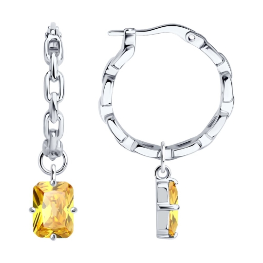 Кольцо из серебра с фианитом