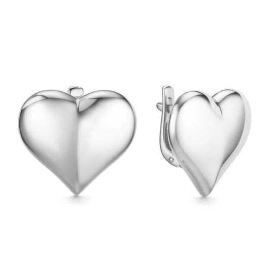 Серьги из серебра с фианитами